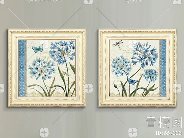 花卉框画 花朵装饰画贴图下载【ID:667323】