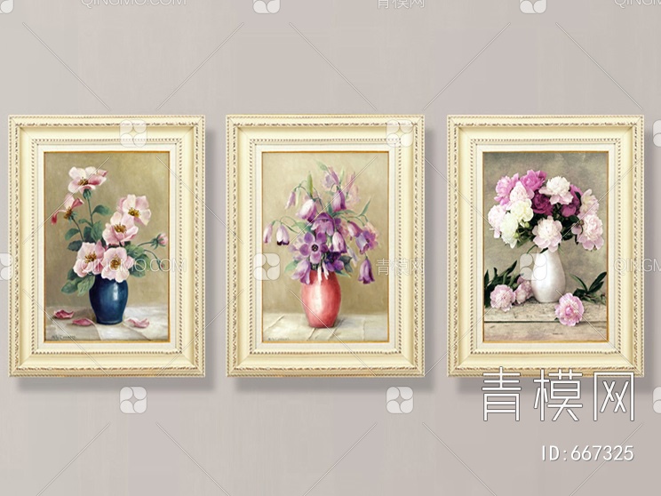 花卉框画 花朵装饰画贴图下载【ID:667325】