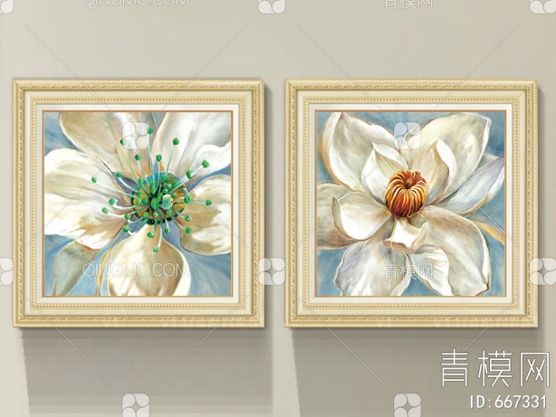 花卉框画 花朵装饰画贴图下载【ID:667331】