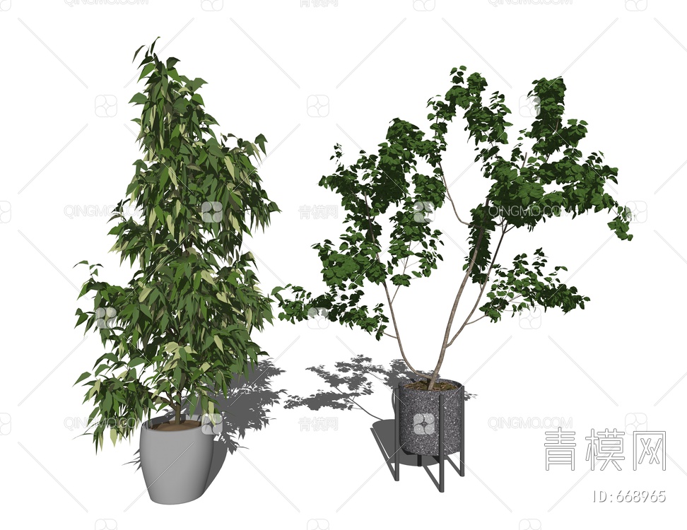 植物盆栽 植物盆景SU模型下载【ID:668965】