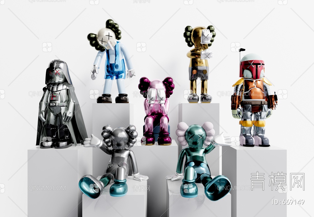 雕塑玩具 饰品摆件SU模型下载【ID:669149】