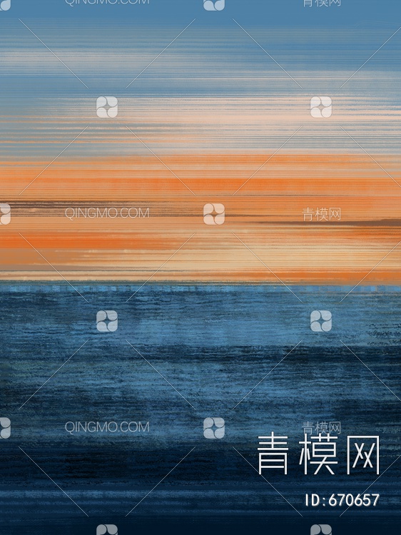  清新抽象  大海风景 装饰画贴图下载【ID:670657】