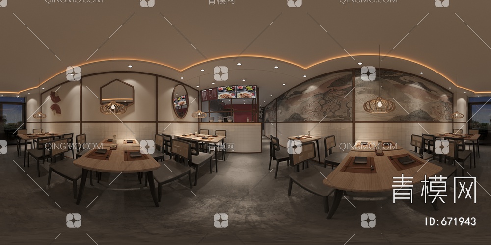 餐厅3D模型下载【ID:671943】