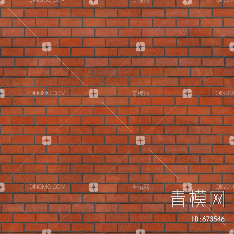 小红砖 砖墙 劈开砖 文化石贴图下载【ID:673546】