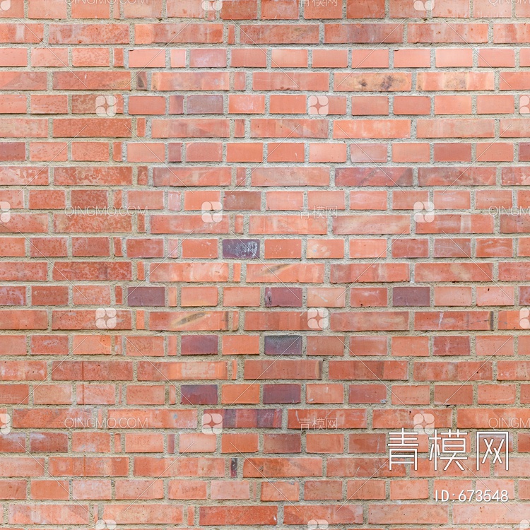 小红砖 砖墙 劈开砖 文化石贴图下载【ID:673548】