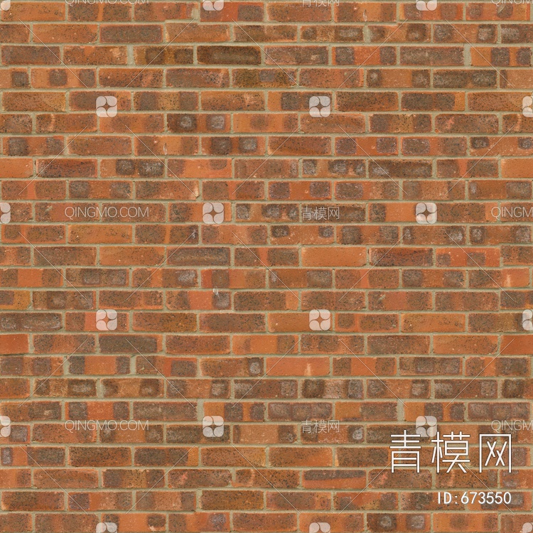 小红砖 砖墙 劈开砖 文化石贴图下载【ID:673550】