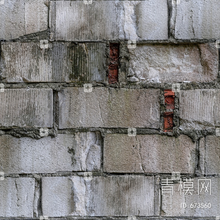 破旧老砖墙 做旧墙面贴图下载【ID:673560】