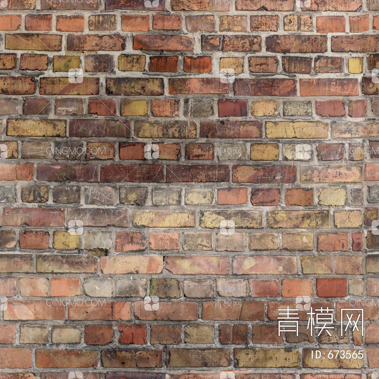 破旧老砖墙 做旧墙面贴图下载【ID:673565】