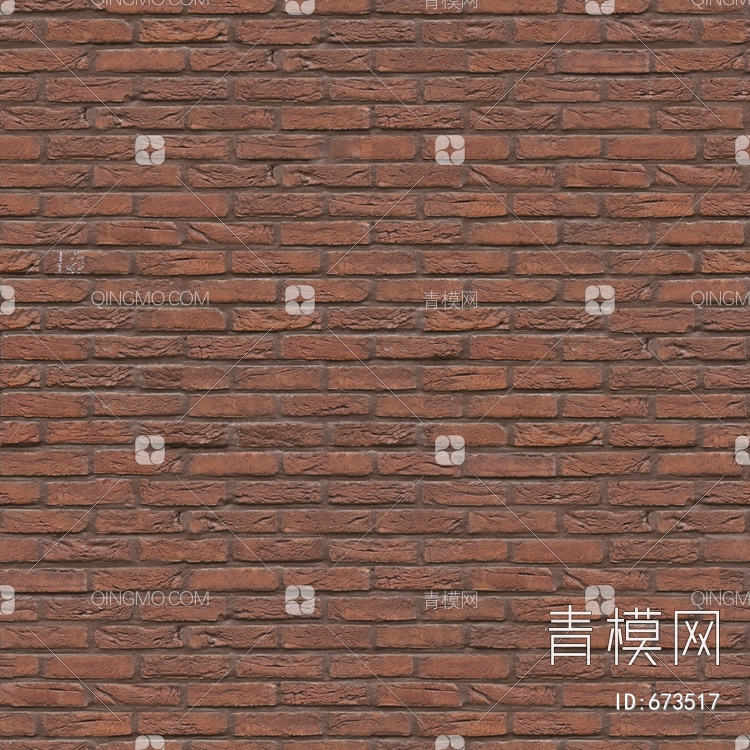 小红砖 砖墙 劈开砖 文化石贴图下载【ID:673517】