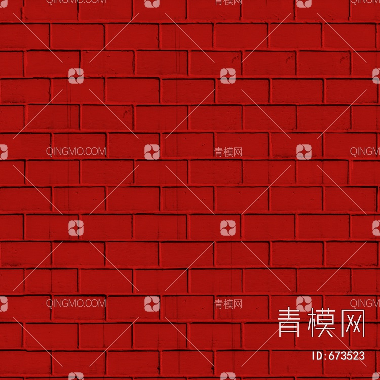 小红砖 砖墙 劈开砖 文化石贴图下载【ID:673523】