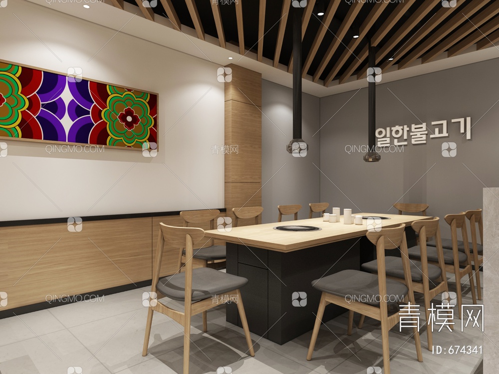 烧烤店3D模型下载【ID:674341】