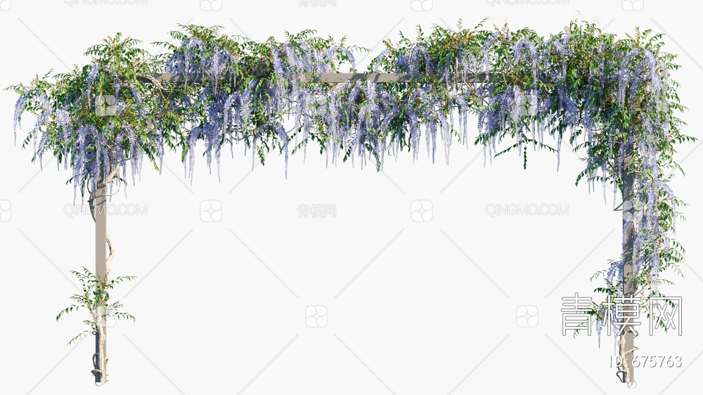 紫藤 藤萝 藤蔓植物3D模型下载【ID:675763】