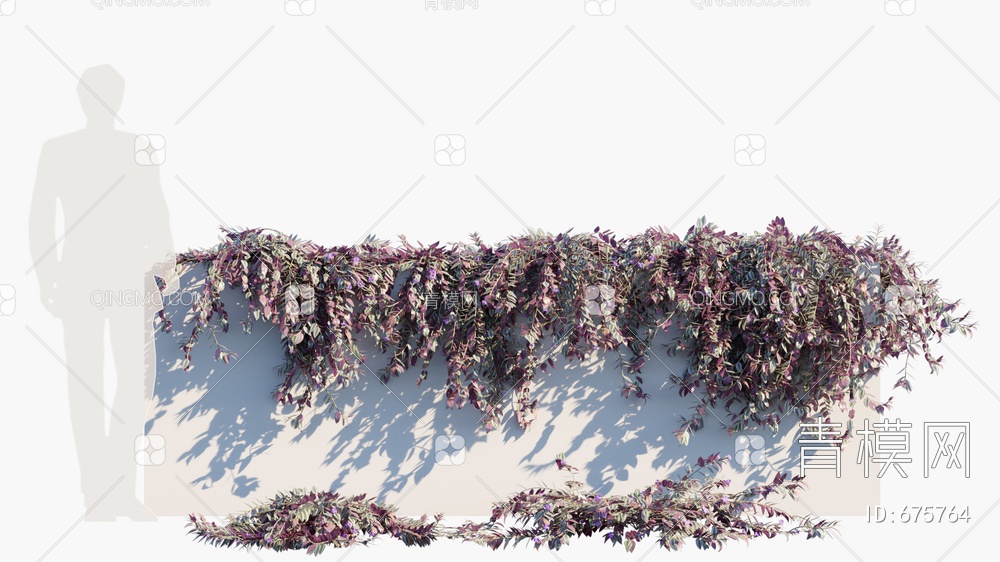 紫罗兰 吊竹梅 藤曼植物3D模型下载【ID:675764】