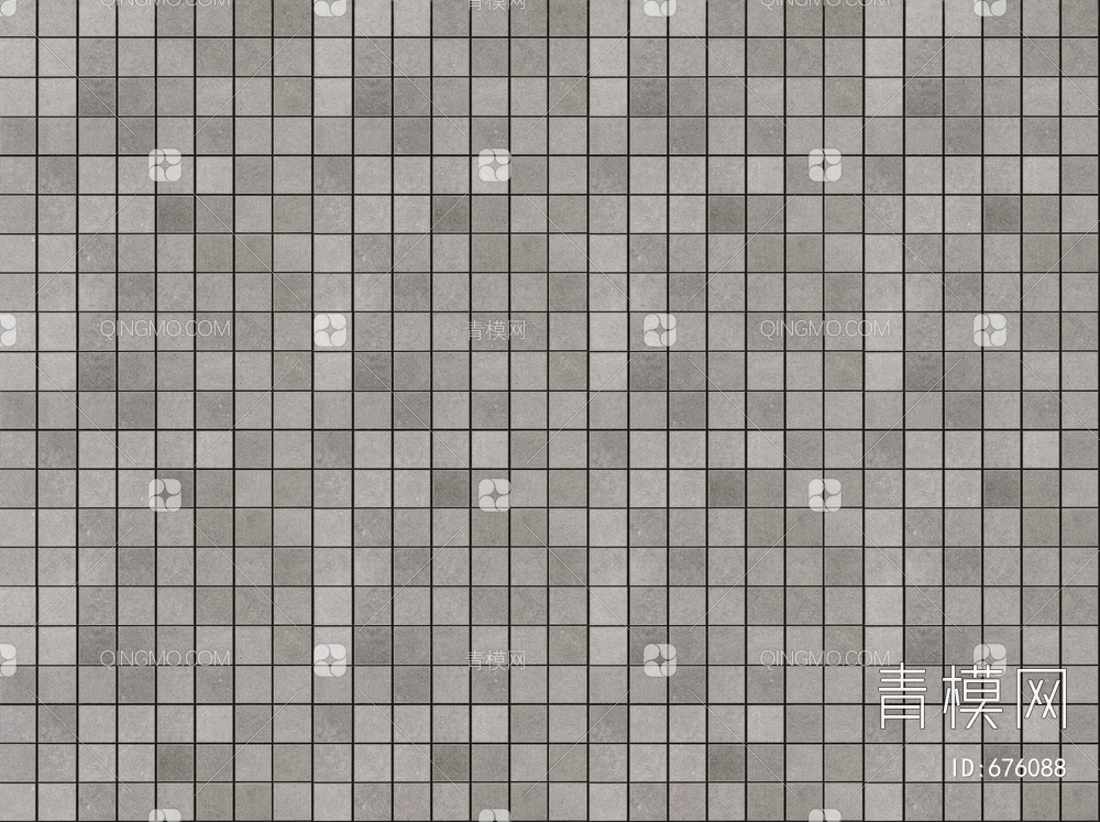 灰色马赛克瓷砖 地砖 高清无缝贴图下载【ID:676088】