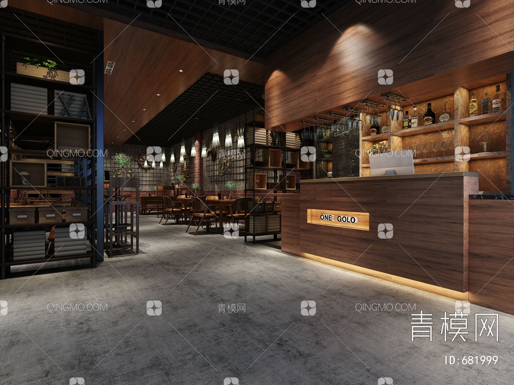餐厅，自助餐厅3D模型下载【ID:681999】