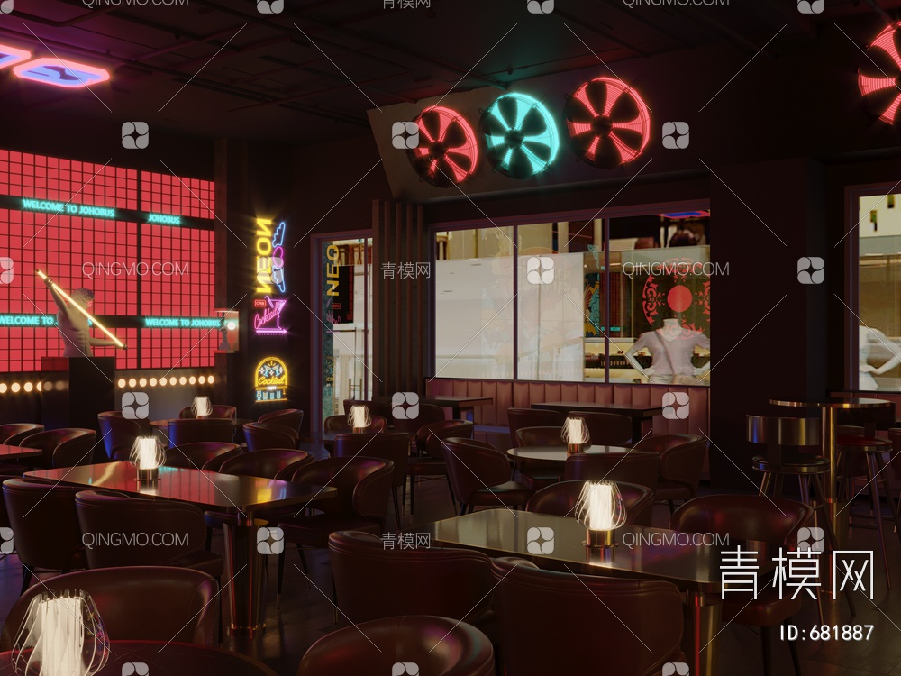 酒吧 音乐餐厅3D模型下载【ID:681887】