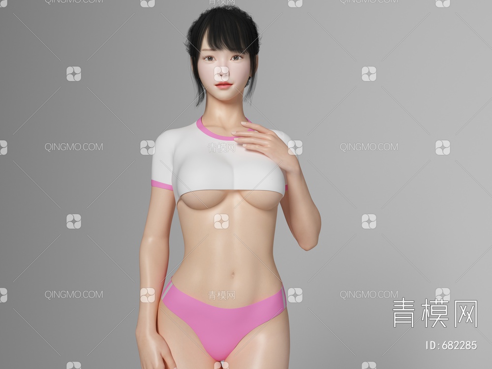 美女人物3D模型下载【ID:682285】
