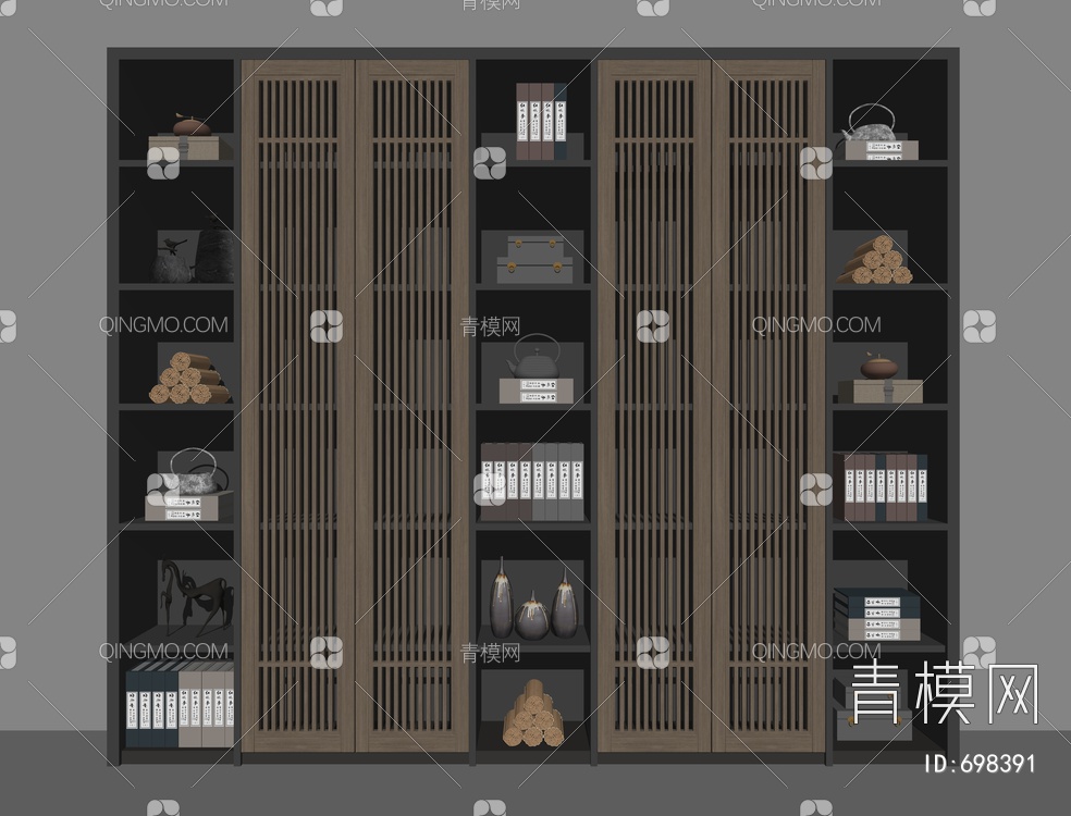 书柜SU模型下载【ID:698391】