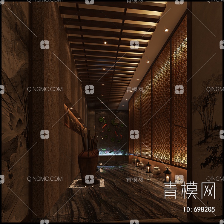 走廊，电梯间3D模型下载【ID:698205】