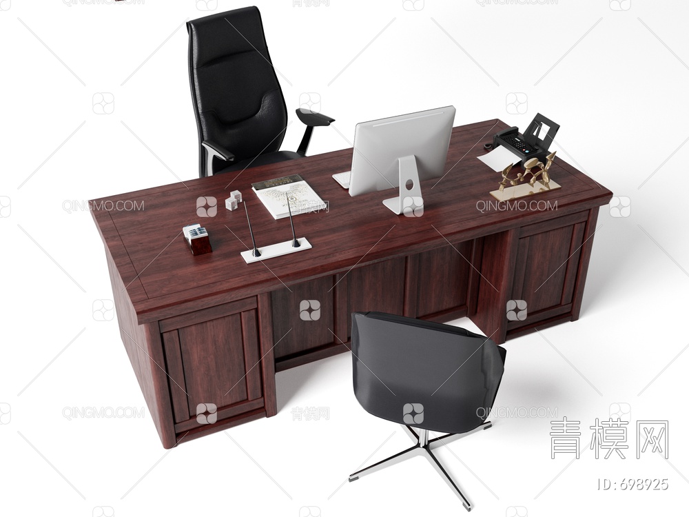 办公桌椅组合3D模型下载【ID:698925】