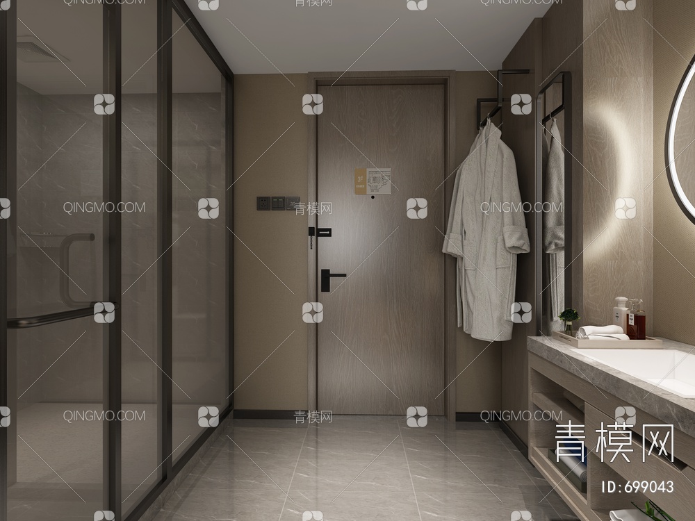 酒店客房3D模型下载【ID:699043】