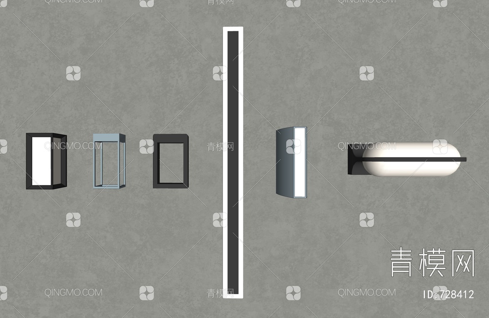 户外壁灯SU模型下载【ID:728412】