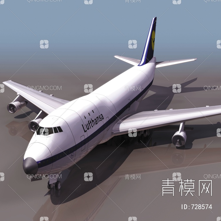 客机3D模型下载【ID:728574】