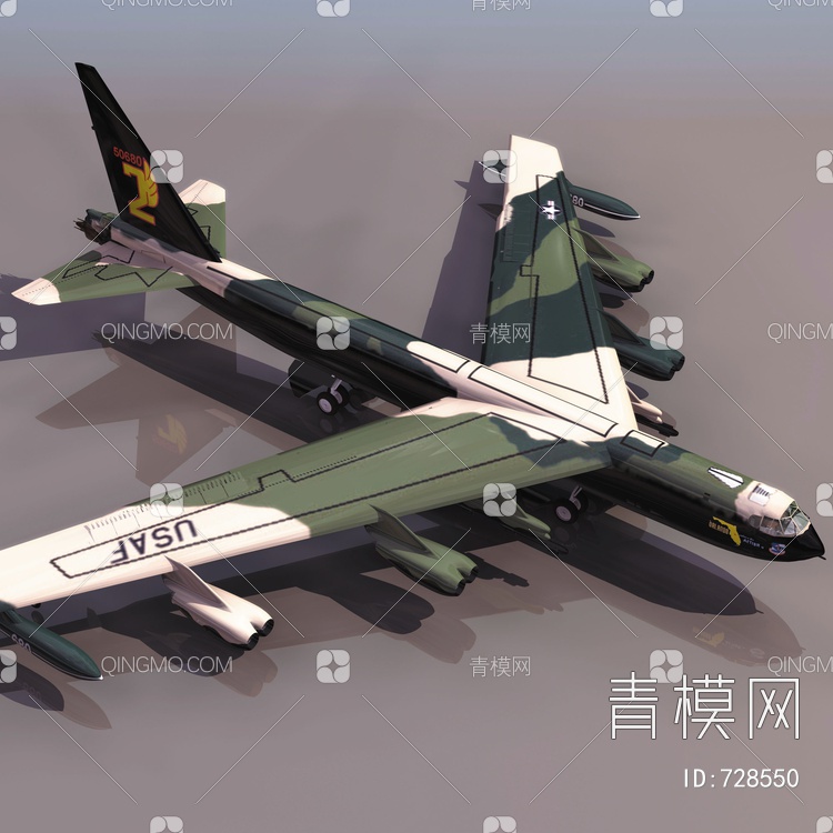 B52轰炸机3D模型下载【ID:728550】