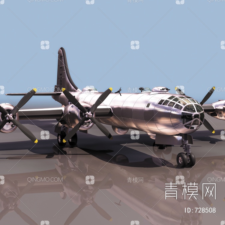 B29轰炸机3D模型下载【ID:728508】
