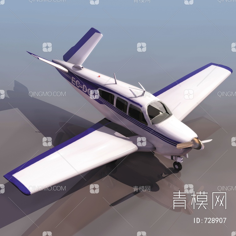 小型飞机3D模型下载【ID:728907】