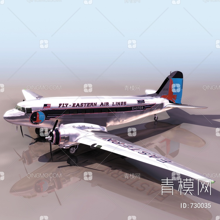 飞机3D模型下载【ID:730035】