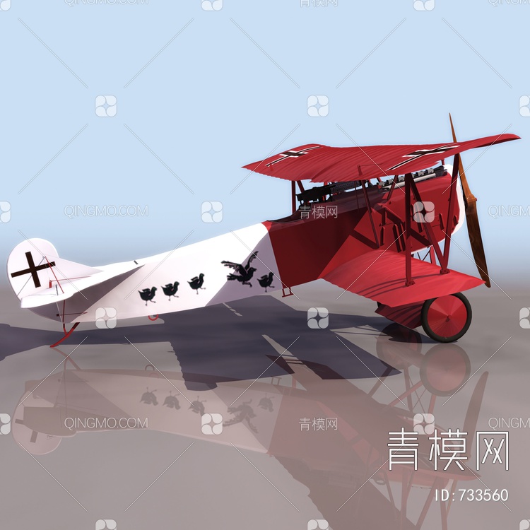 一战飞机3D模型下载【ID:733560】