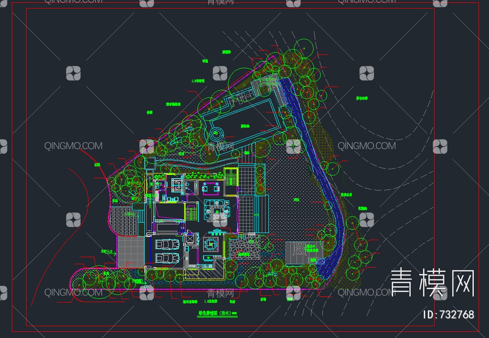 别墅景观绿化设计方案【ID:732768】