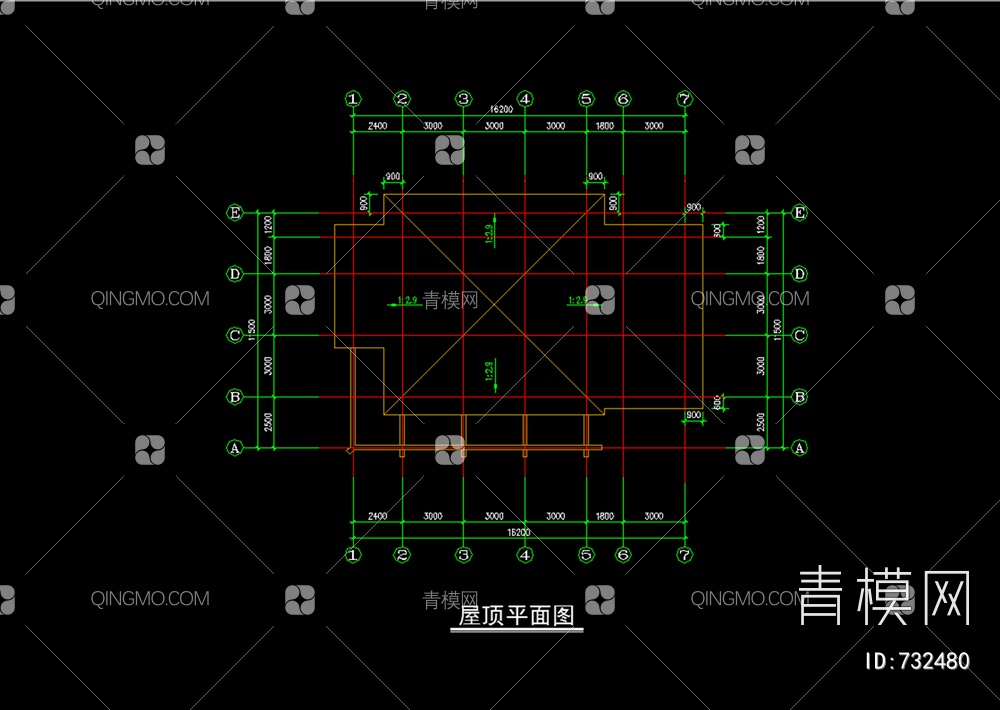 公园公共卫生间建筑施工图【ID:732480】