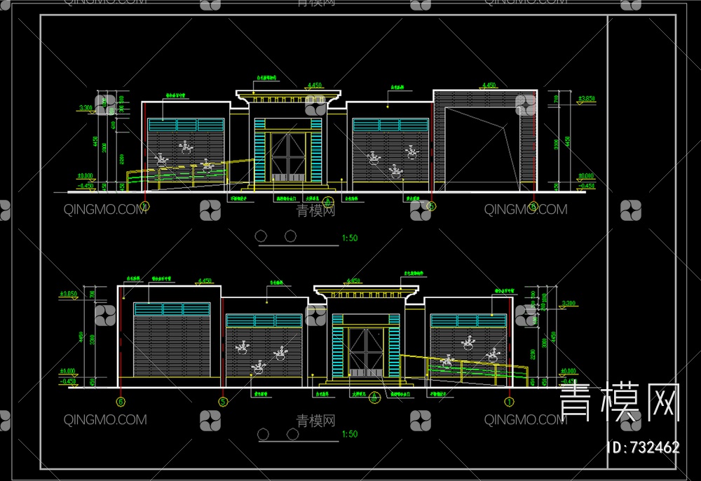 公厕建筑施工图【ID:732462】