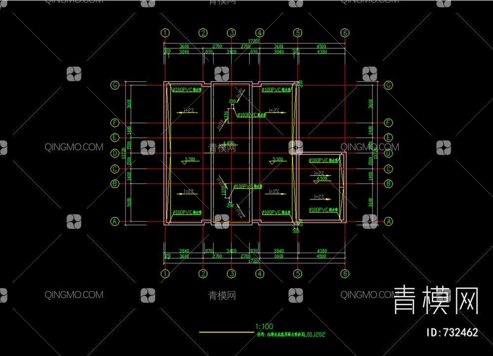 公厕建筑施工图【ID:732462】