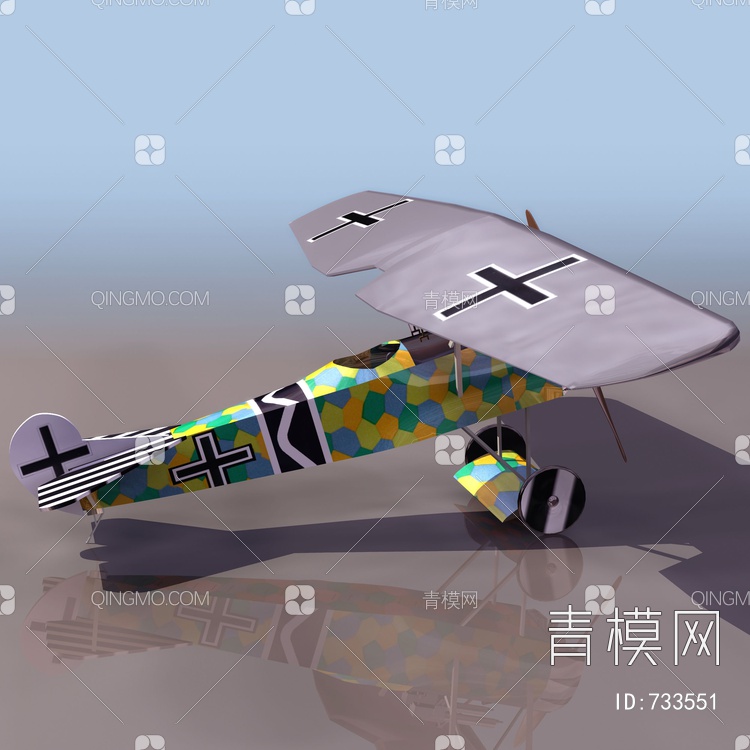 一战飞机3D模型下载【ID:733551】