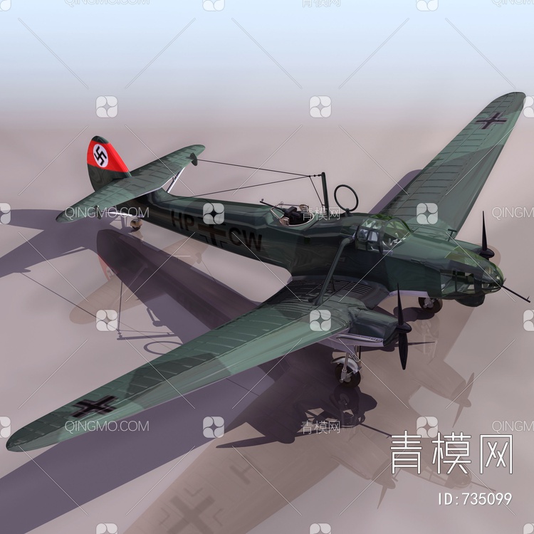 德军飞机3D模型下载【ID:735099】