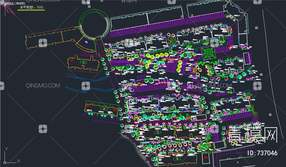住宅花园绿化设计【ID:737046】