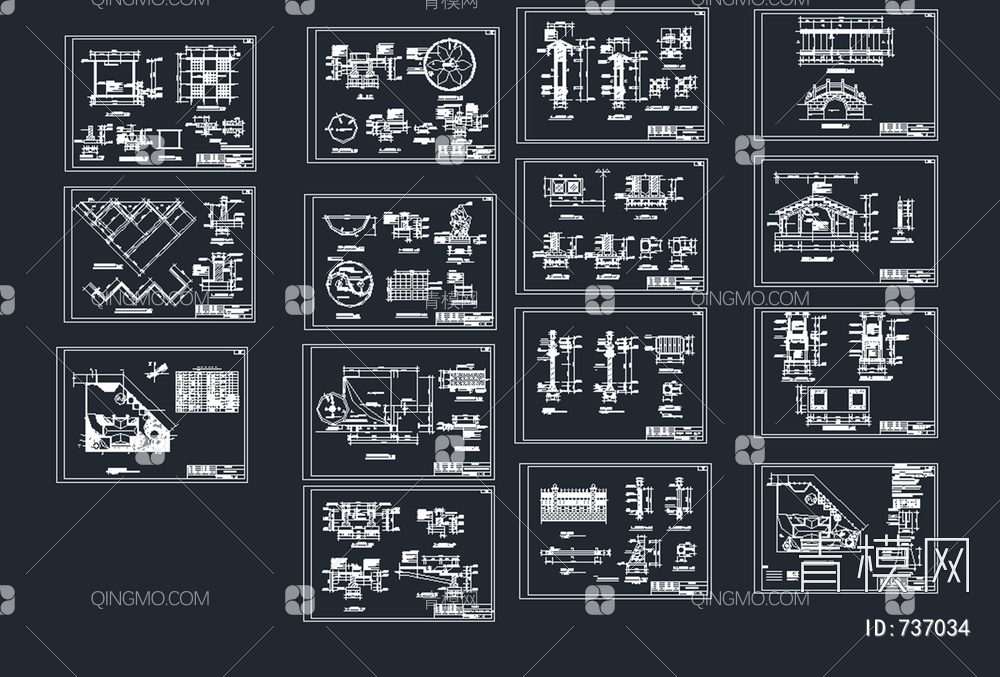 花园景观绿化设计施工图【ID:737034】