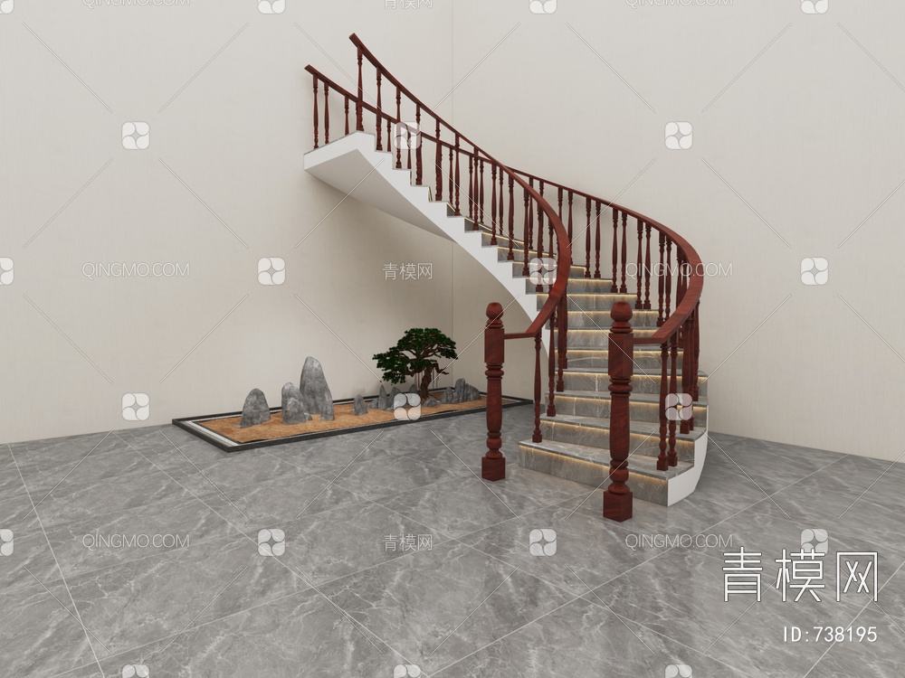 楼梯3D模型下载【ID:738195】