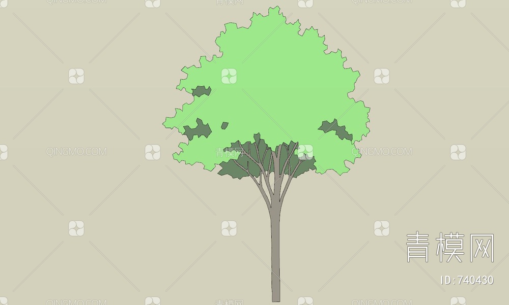 二维树 树 2D树  SU模型下载【ID:740430】