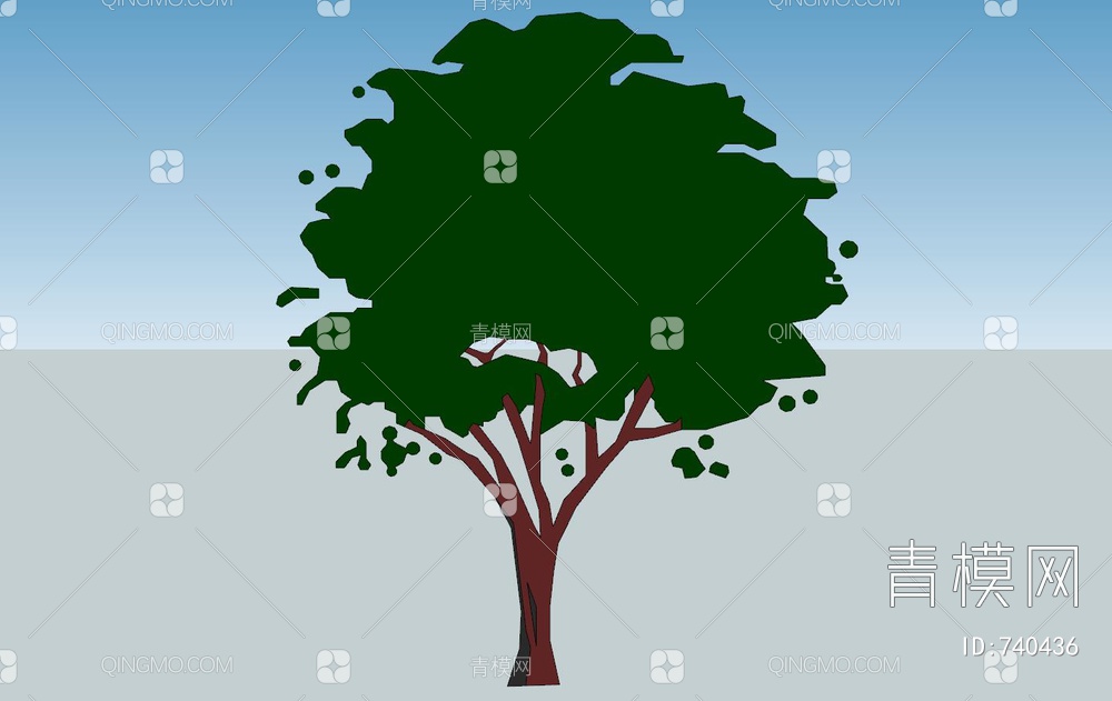 二维树 树 2D树  SU模型下载【ID:740436】