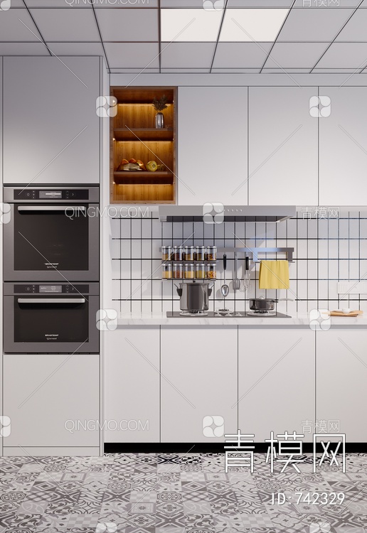 厨房3D模型下载【ID:742329】
