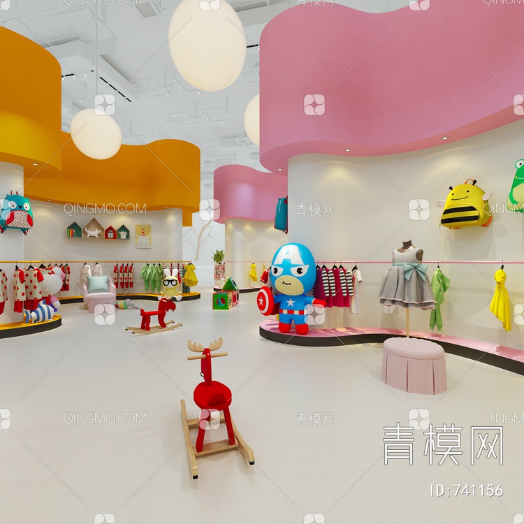 儿童服装店3D模型下载【ID:741156】