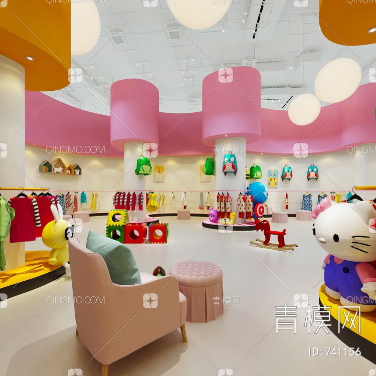 儿童服装店3D模型下载【ID:741156】