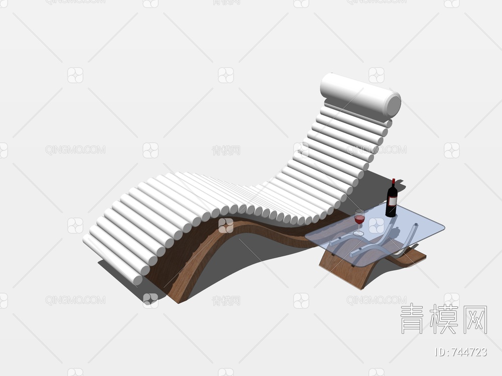 躺椅SU模型下载【ID:744723】