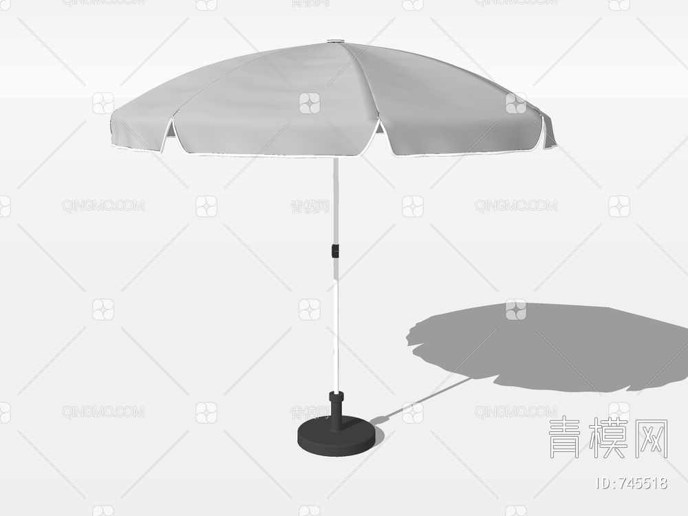 遮蔽式户外家具 遮阳伞SU模型下载【ID:745518】