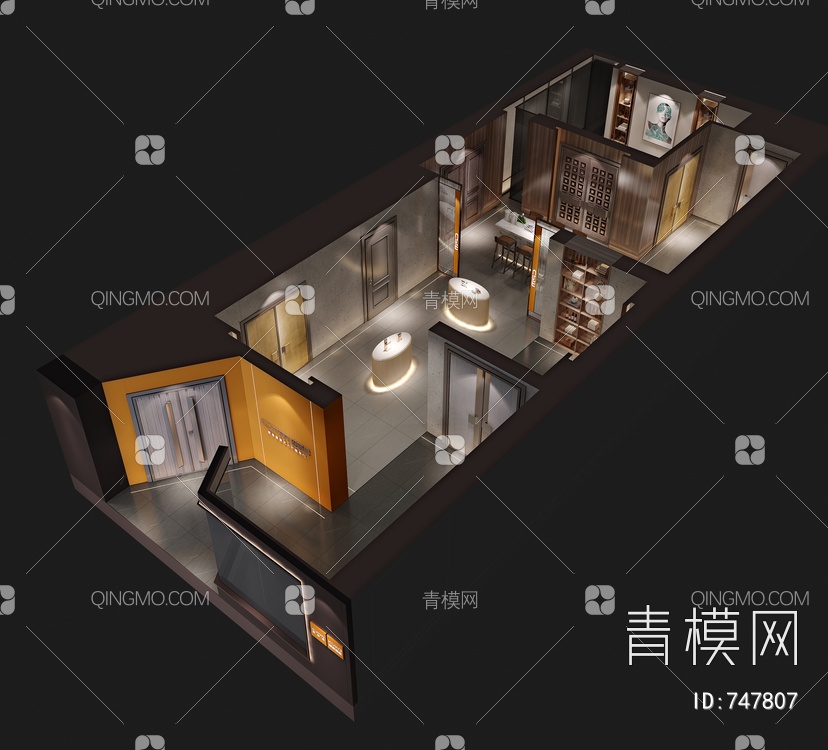 家具展厅3D模型下载【ID:747807】