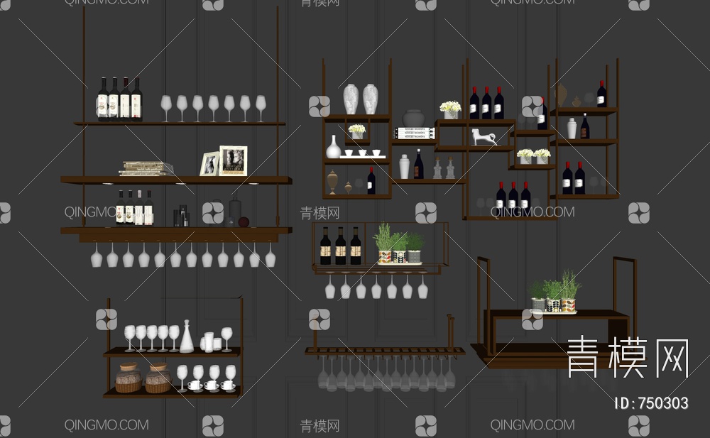 酒架SU模型下载【ID:750303】